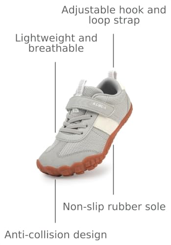 Image of KUBUA Kids Barefoot Shoes Boys Girls Wide Toe Box Zero Drop Sneakers | Breathable Lightweight, Reinforced Toe, Minimalist, Hiking, Tennis, Running, Walking, School, Toddler, Little Kid, Big Kid
