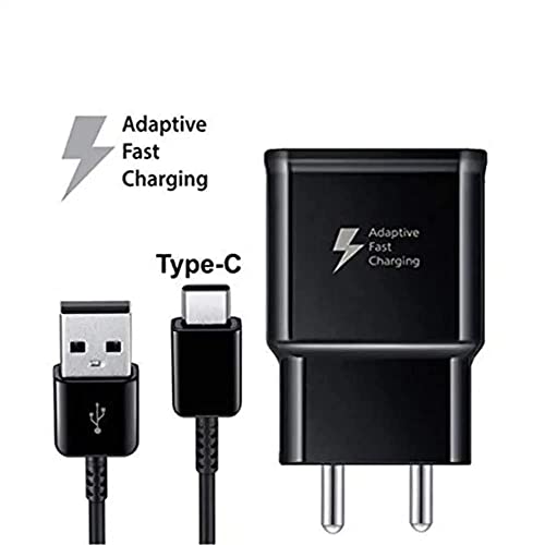 Image of 15W Travel Adapter USB Type with Type C Cable Fast Charger Compatible for Samsung M52 /F41 / /M10S /M20 /M21 /M21S /M30 /M32 5G /M40