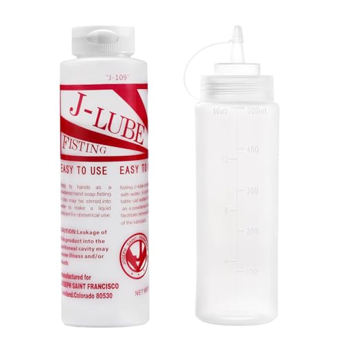 J-LUBE FISTING Poudre mélangée avec de l'eau Une bouteille fait plus de 60 litres et plus de lubrifiant 283,5 g + flacon souple (500 ml)