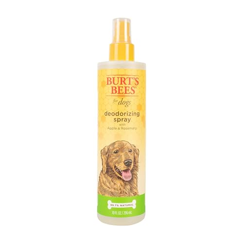 Burt's Bees for Pets Deodorizing Spray for Dogs with Apple and Rosemary, 99.7% Natural Origin Formulas, Waterless Dog Shampoo - Gentle Dry Shampoo for Dogs, Best Dog Shampoo, 10 oz