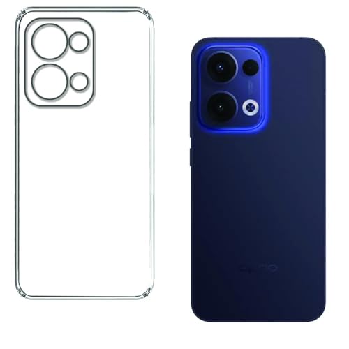 Image of Amazon Brand - Solimo Clear Back Cover Case for Oppo Reno 13 | Shock Proof Design | Transparent Back Cover for Oppo Reno 13 (TPU, Transparent)