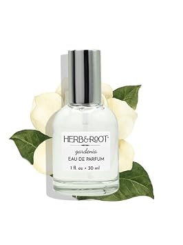 Herb & Root Gardenia Eau de Perfume Spray Fresh Floral Womens Fragrance | Long-Lasting Clean Vegan Perfume for Women | Cruelty-Free Body Spray | Soft White Gardenia & Notes