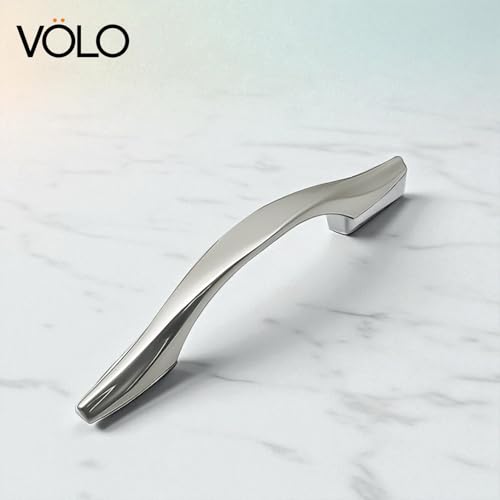 Image of VOLO Chrome Finish Wardrobe Handle, Handle for Cabinets, Doors, and Drawers. (Model: R-104) (4inch (96MM), 1)