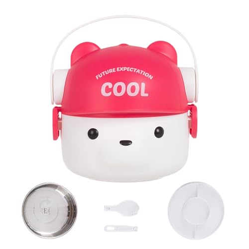 Patifirst Infantil - s de Sándwiches con Oso Adorable, Doble Capa, 800ML,Cuencos Infantiles Para Preparar Ensaladas Control Porciones Comidas Saludables Menú Niños