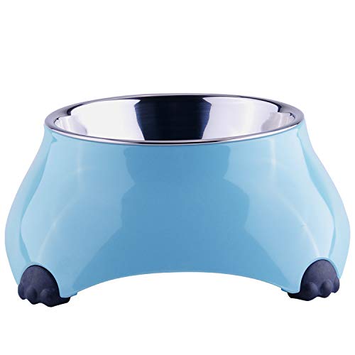 Super Design Small Dog Bowl, Cat Dish, Stainless Steel Pet Bowl With Melamine Stand For Puppy And Kitty #TOP2