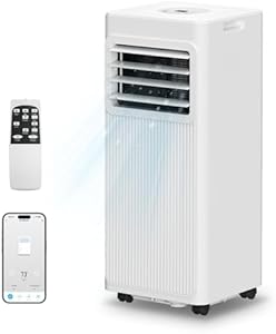 Portable Air Conditioners 16,000 BTU 5-in-1 Air Conditioner Portable Up to 850 Sq.Ft., Portable AC Unit with Cool, Fan, Dehumidifier, 24H Timer, Sleep Smart WiFi Remonte Installation Kit Included