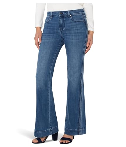Liverpool Women's Hannah Mid-Rise Flare Jean with Self Trim 32'' Inseam