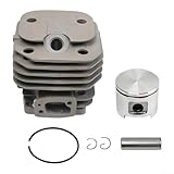 Cilindro per motosega con tolleranza di precisione da 48 mm per kit pistone adatto per motori a motosega HUS61 per mantenere un'efficienza di combustione costante (assemblaggio cilindro)