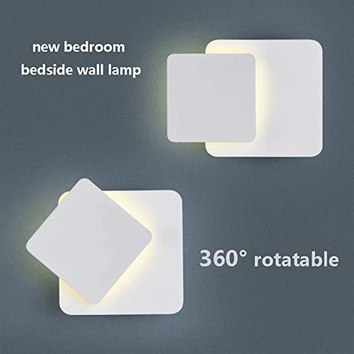 Luz de pared rotatable LED de 5W y acrílico blanco para iluminación interior moderna 2
