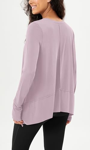 ODODOS Women's Modal Soft Long Sleeve Tee with Thumb Hole Athletic Gym Workout Tops Yoga Shirts3