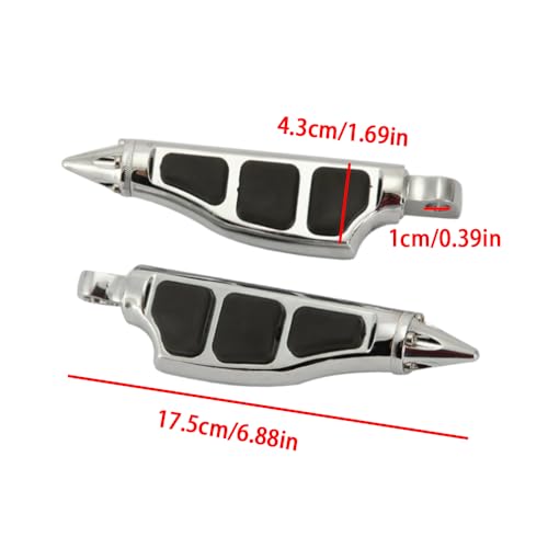 Repose-pieds de moto Harley compatible custom chrome avec fixation 10 mm