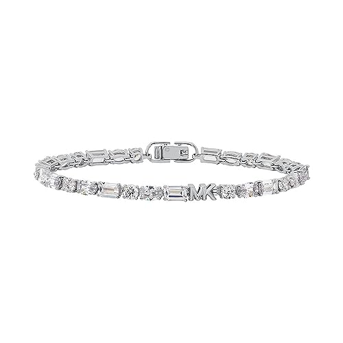 Michael Kors Women's Premium Brilliance Sterling Silver Mixed Stone Tennis Bracelet, MKC1661CZ040