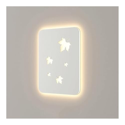 Aplique de Pared LED Cuadrado Regulable de 16 W – Lámpara Moderna de Hierro para Dormitorio, Sala de Estar y Pasillo (Blanco)
