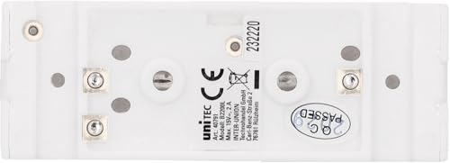 UNITEC Klingel-Taster, Aufputz mit Namenschild, beleuchtet, weiß