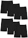 FEOEOR 6 Pack Girls Bike Shorts Cartwheel Short Toddler Biker Under Dress Dance Kids Shorts Multi-Color Girls Clothes Black 6-7Y
