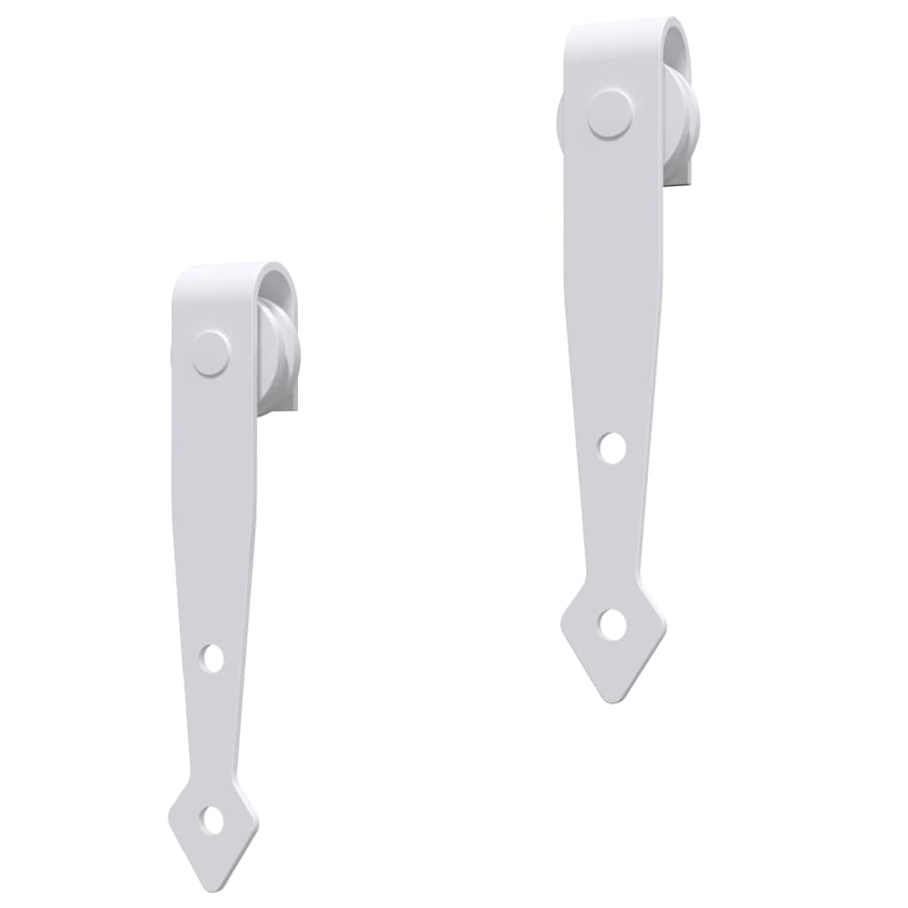 Zestaw mini okuć do drzwi przesuwnych z malowanej proszkowo stali węglowej 183 cm do drzwi szafy, ze stoperem do drzwi i gumową uszczelką zapewniającą ciche, bezpieczne otwieranie i zamykanie