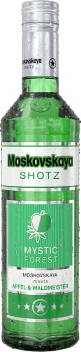 Moskovskaya Shotz Mystic Forest Liqueur 17% vol. (1 x 0,5) | Fruchtiger Likör mit Apfel- und Waldmeister-Geschmack Cover