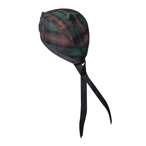 Image of Glengarry Cap-Traditional Scottish Hat, Acrylic Wool Tartan Glengarry hat, Kilts /Bagpipes Accessories
