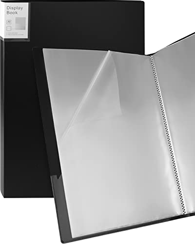 Portfolio Folder For Artwork Art Portfolio Binder 2 Packs 11"X17" Demo Book Black Portfolio Folder With Protective Film Binder With Plastic Sleeve 30 Pockets 60 Page Capacity #TOP11