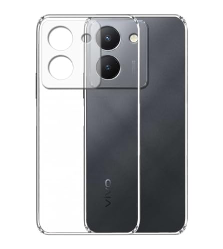 Image of Soft Silicone TPU Back Cover Compatible with Vivo Y36, Transparent