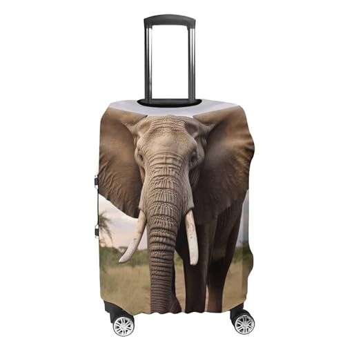 Elephant Luggage Cover, Elastic Luggage Protector Fits 19-32in Suitcases, Washable & Anti-Scratch Suitcase Cover for Men Women S4