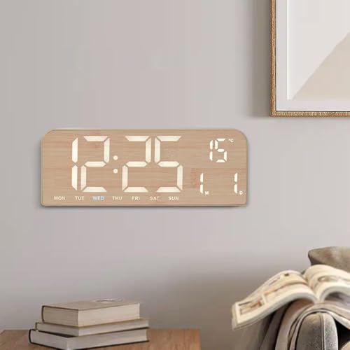 Reloj digital LED con brillo regulable para evitar luz molesta al dormir 6