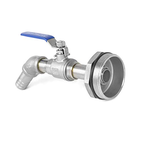 Qwork 2" Drum Faucet Stainless Steel Barrel Faucet With Epdm Gasket And 3/4" Outlet For 55 Gallon Drum #TOP2