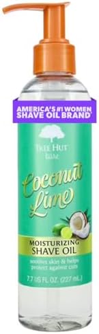 Tree Hut Coconut-Lime Moisturizing Shave Oil, Gel-to-Oil Formula, Ultra Hydrating Barrier for a Close, Smooth Shave, For All Skin Types, 7.7 fl oz