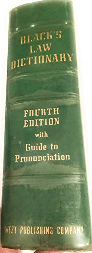 Black's Law Dictionary with Guide to Pronunciation B000NY9T7S Book Cover