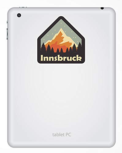 2x Outdoor-Aufkleber (30x9,5 Cm) – Sonne & Berge Design – Wasserfest, Für Auto, Laptop, Stoßstange – Schwarz