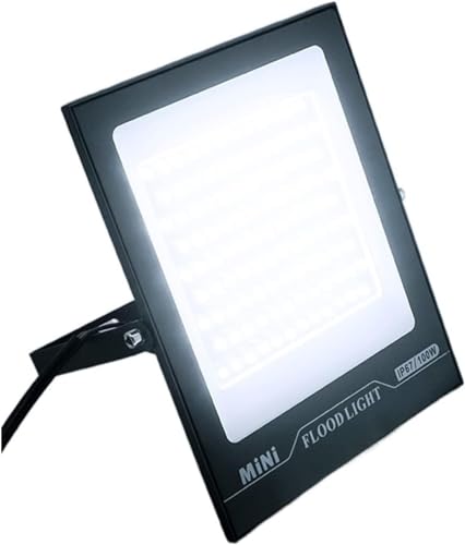 ZGHQHCDRH Luces alimentadas por energía Solar, Lote de luz inundación Led, Reflector for Exteriores, iluminación farola IP67 for jardín, Patio Trasero, Garaje, Puertas(Cold White,100W)