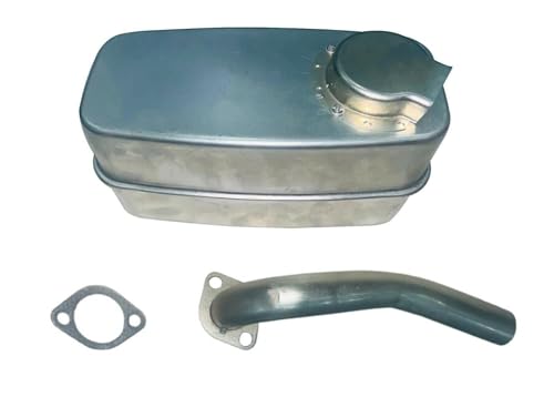 LWHwareHT Muffler, Exhaust Pipe W/Gasket Fits LA100 LA110, Replacement for John Deere OEM
