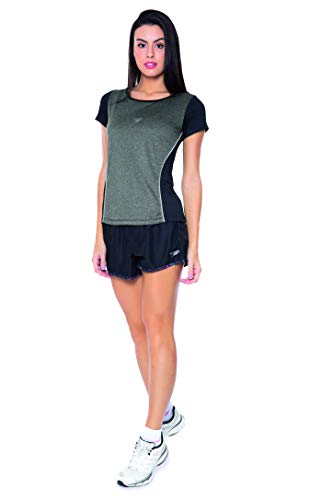 Speedo Match , Camiseta de Manga Curta, Mulheres, Preto, G