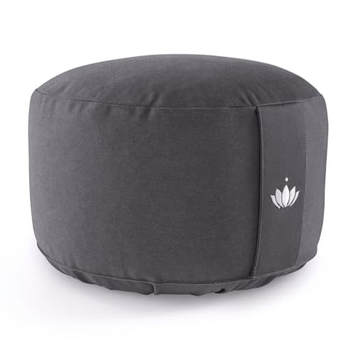Lotuscrafts® Meditationskissen, Extra-hoch mit 20 cm Sitzhöhe, Yoga Kissen mit...