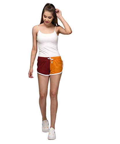 Image of KOTTY Women's Night Shorts(WhiteRed&MaroonYellow,26)