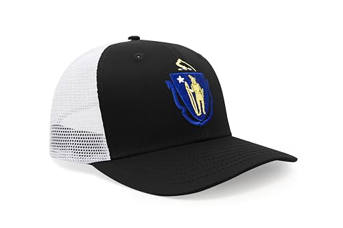 Image of International Tie State Hat for Men and Women, Adjustable Snapback Trucker Baseball Cap with Embroidered Patch