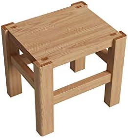 Qiansejiyijiajudengzi Stool Wood Stools for Kitchen Counter Home 27×22×24CM (Size : 27×22×24CM)