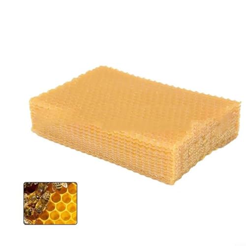 NINMORTH Hojas de cera de abeja pura de 133 x 90 mm para hacer velas y marcos de abeja, kit de bricolaje de base de cera natural (30 piezas)