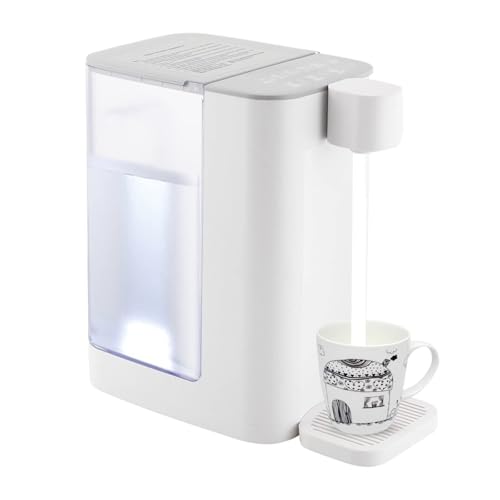 Distributeur d'eau chaude instantanée compact bouilloire 1600W 3L blanc