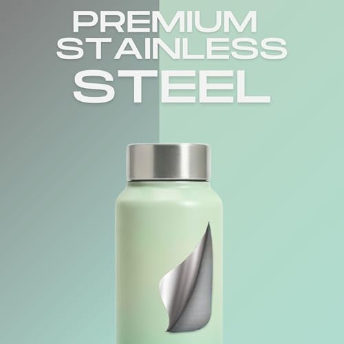 Image of Speedex Stainless Steel Water Bottle 1 Ltr, Leak Proof Screw Cap, BIS Approved 1000 ml Metal Bottle For Daily, Office, School, Gym, Travel Use for Men, Women, Kids, Adults, Dual Green, Set of 4