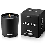 Apotheke Signature Scented Candles for Home, Charcoal - 10.5 oz - Soy Wax, Non Toxic,...