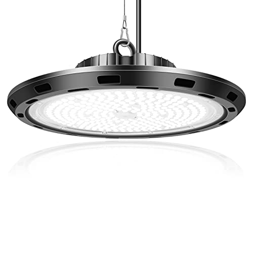 SKYWORLD 200W UFO LED High Bay Light, 20000LM 5000K Daylight White Industrial Lamps Warehouse Lights Ceiling led Commercial Workshop Garage Factory Lowbay Area Lighting Fixture