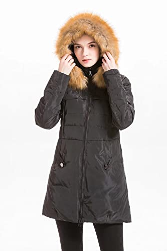 Beinia Valuker Women's Hooded Thickened Long Down Jacket Winter Down Parka Puffer Jacket #TOP3