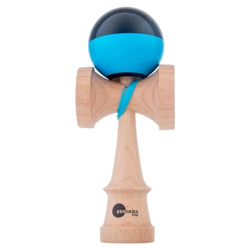 Kendama USA Kaizen Half Split Kendamas Sticky Paint Options & Extras Included (Blue)