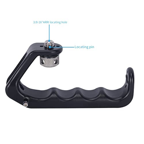 NICEYRIG Top Handle with ARRI Style Locating Holes& Cold Shoe Adapter for DSLR Camera Cage,Camcorder -536 - Image 4