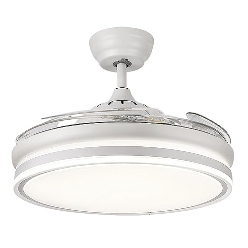 Miniatura 3 de Todolampara - Ventilador De Techo Con Luz Led 36w Motor Dc Modelo Bayomo Blanco, 3 Tonalidades, Aspas Retráctiles, 6 Velocidades, Control Remoto, Memoria, Temporizador, Silencioso Y Bajo Consumo