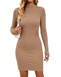 WNEEDU – WNEEDU Strickkleid Damen Herbst Langarm Kleid Winter Minikle