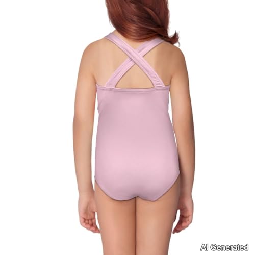 Image of Girls One Piece Swimsuits Sleeveless Lightweight Bathing Suit Beach Swim Suit Quick Dry Swimwear 5-14 Y