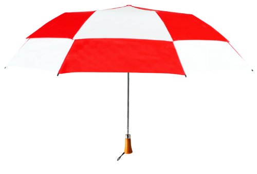 Rainkist 60" Folding Golf Wood Handle, Red/White, One Size