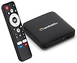 LEFFOT Android 14 TV Box, S905L3 4K Ultra HD TV Streaming Box, 2GB RAM 16GB ROM, Smart TV-Box con Control de Voz, 2.4G y 5G WiFi 4, BT 4.0, HDR10, 3D, Amlogic S905L3 Quad-Core Cortex-A53